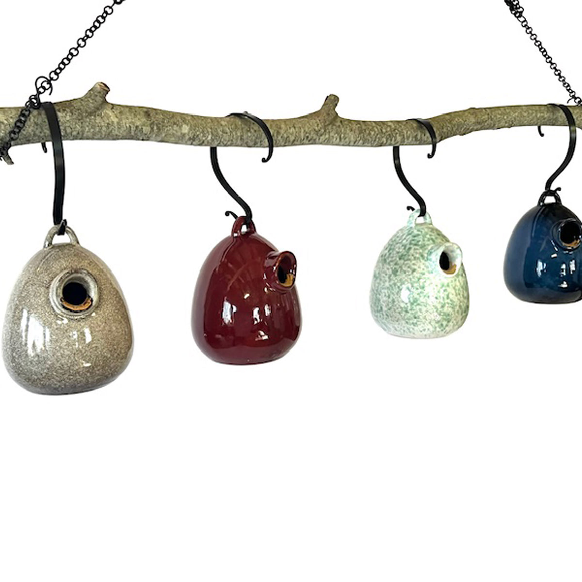 egg bird nest home 4 colors on a hanging branch