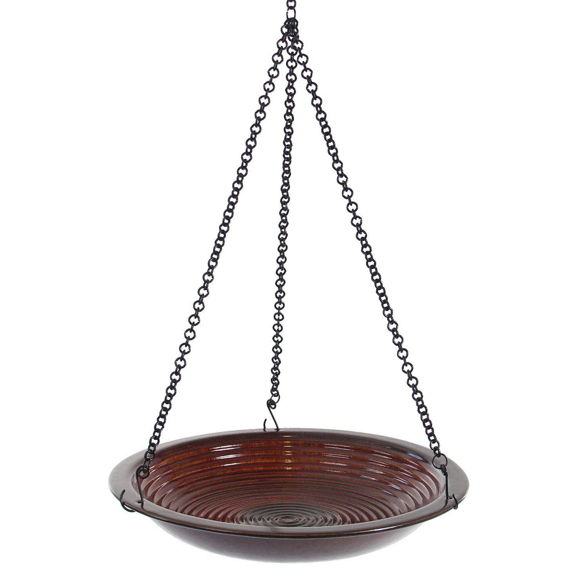 Circle Bird Bath - Rustic Red