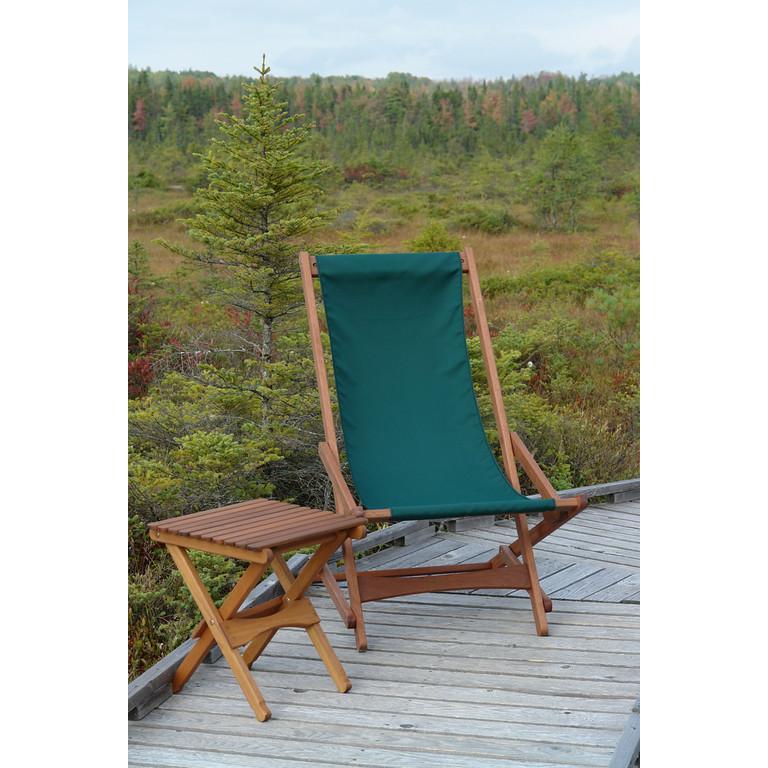 Pangean Folding Table pictured with Glider on Orono Bog